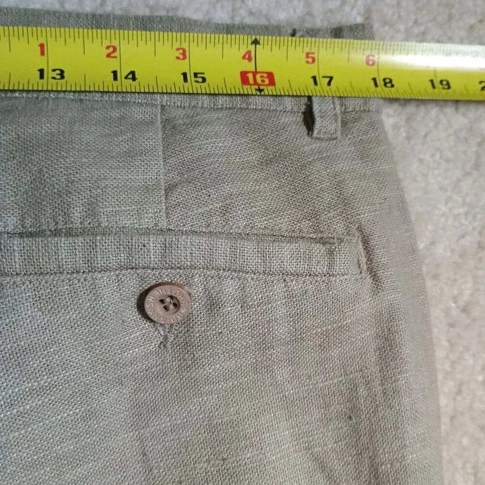 Vintage Brian Brothers Mens Pants  Linen Blend beige (36x32) Dbl pleated 90s Y2K